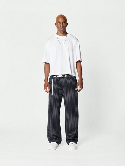 Straight Fit Pinstripe Trouser