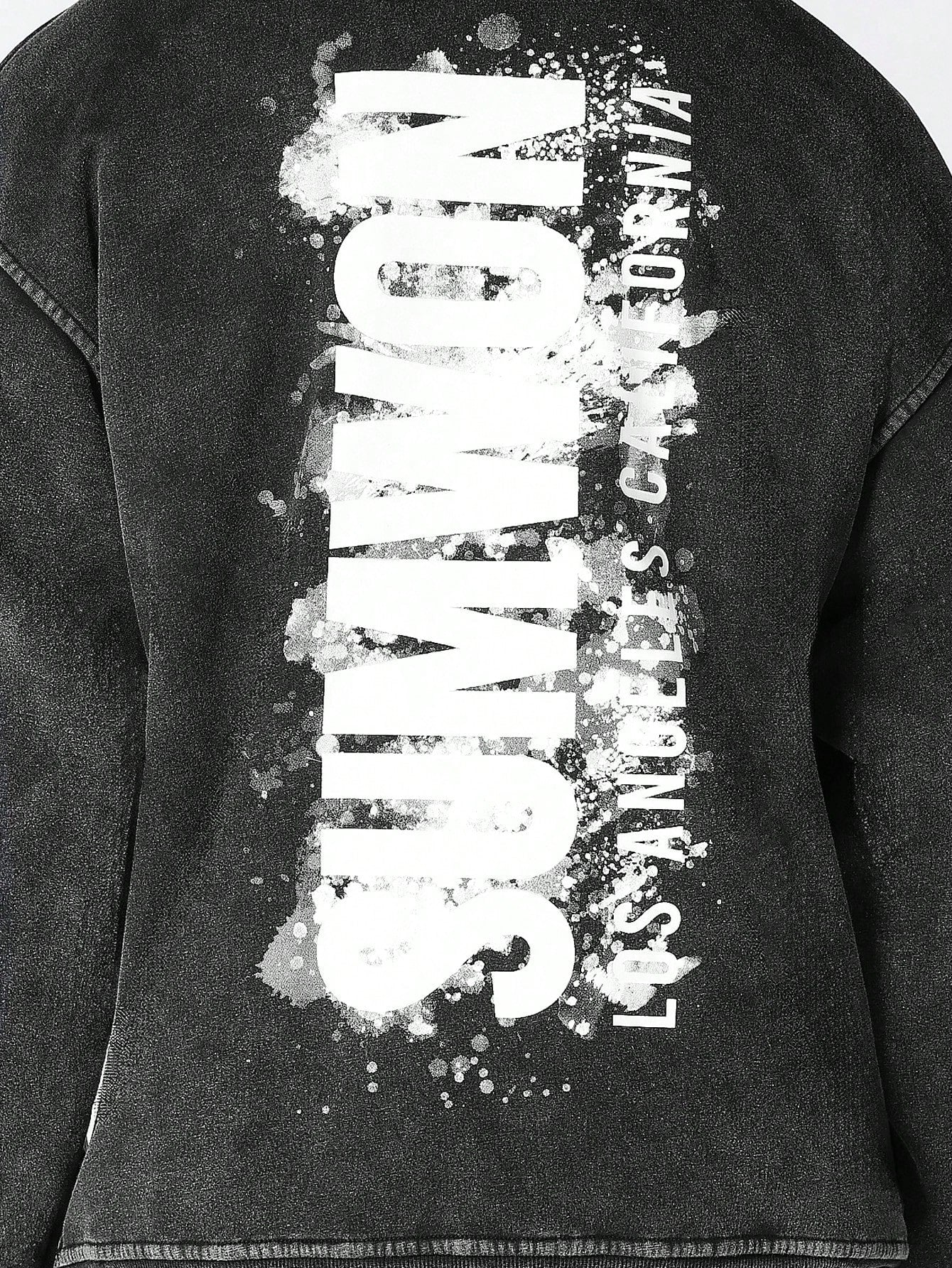Overhead Washed Hoodie With Back Paint Print