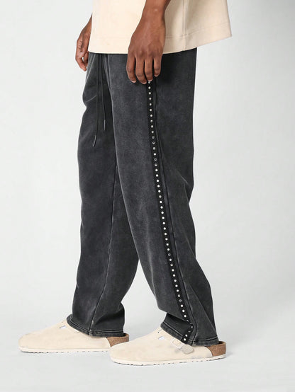 Straight Fit Jogger With Side Studs