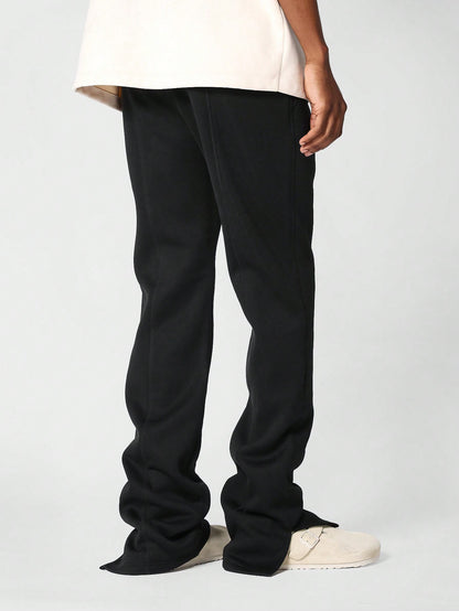 Straight Fit Washed Jogger With Split Hem