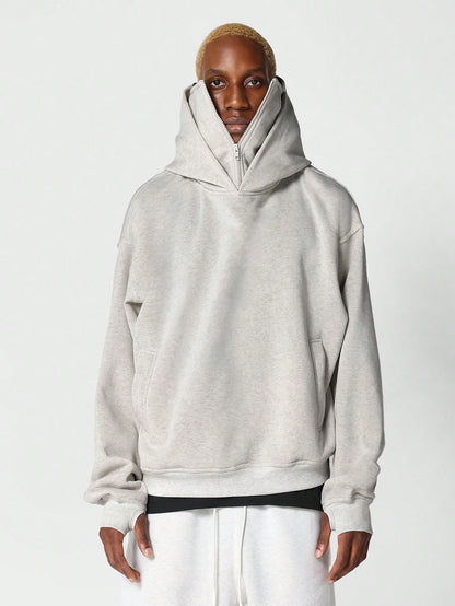 Masked Overhead Hoodie With Side Pockets