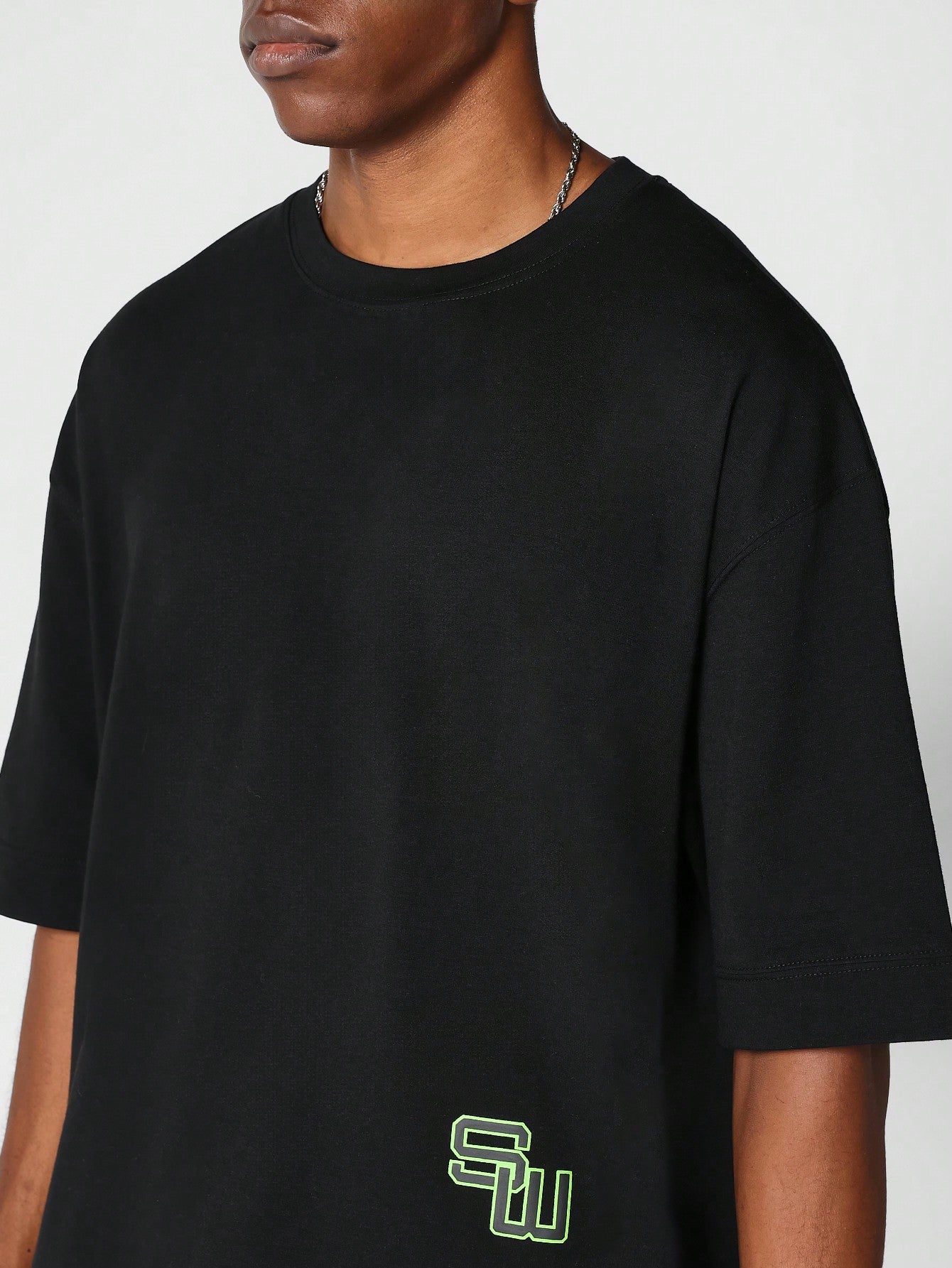 Oversized Fit Tee With Back Print