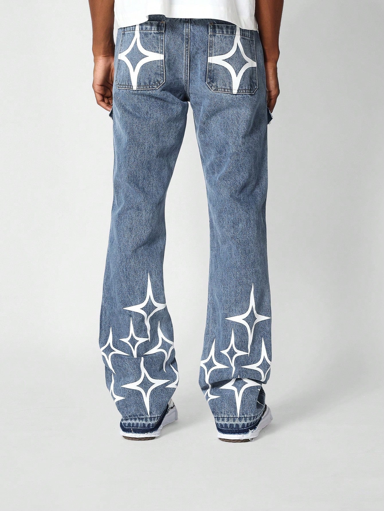 Flare Fit Jean With Print
