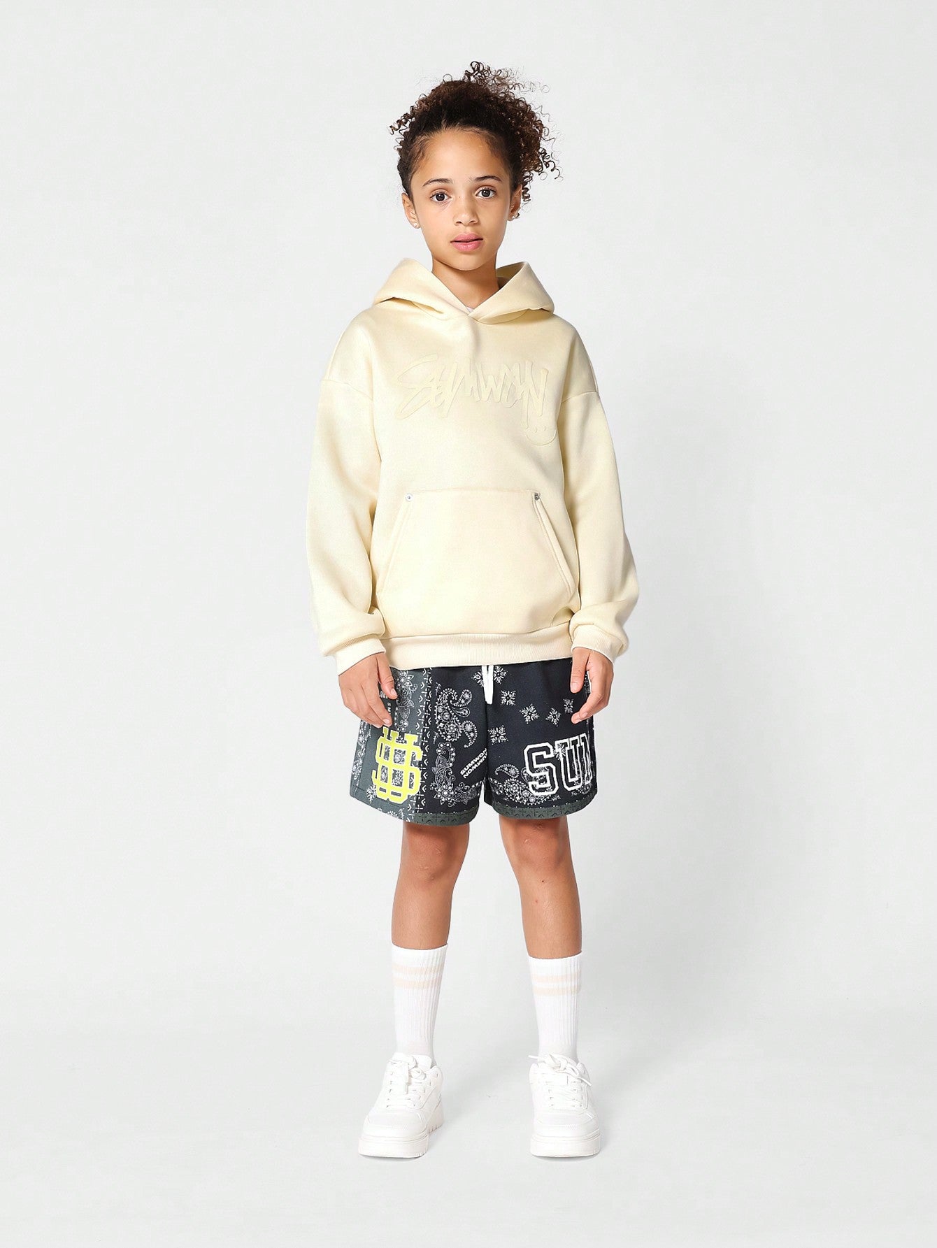 Kids Unisex Overhead Hoodie With Front Print