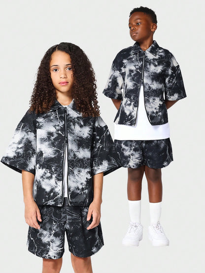 Kids Unisex 2 Piece Set With All Over Print