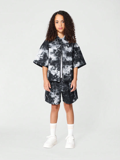 Kids Unisex 2 Piece Set With All Over Print
