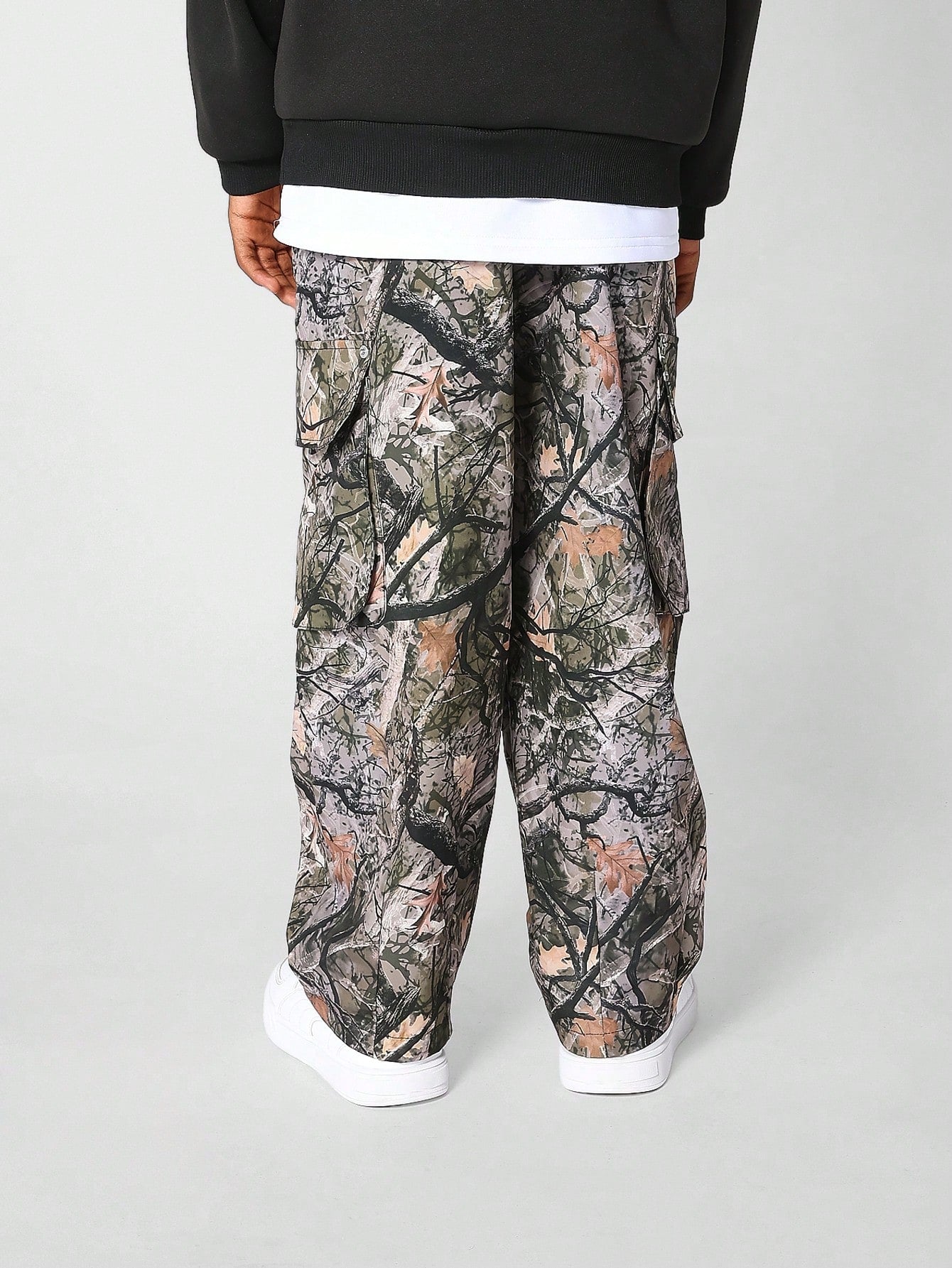Kids Unisex Loose Fit Cargo Trouser With All Over Print