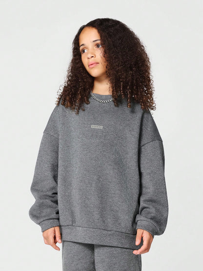 Kids Unisex Oversized Fit Sweatshirt With Glitter