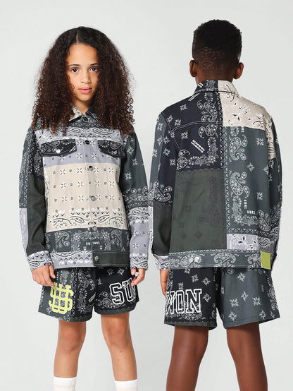 Kids Unisex Western Jacket With All Over Print
