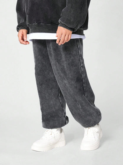 Kids Unisex 90s Washed Jogger With Embroidery